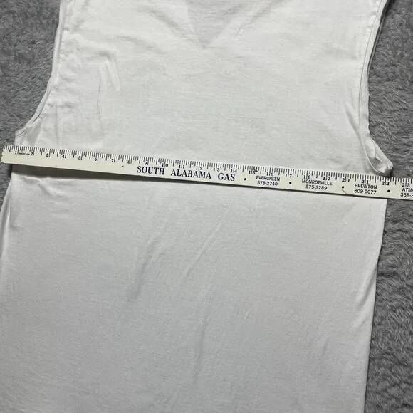 Harley-Davidson Shirt Men XL White United We Ride Sleeveless V-Notch Graphic - Picture 3 of 5